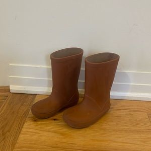 Zara kids size 24 brown rainboots